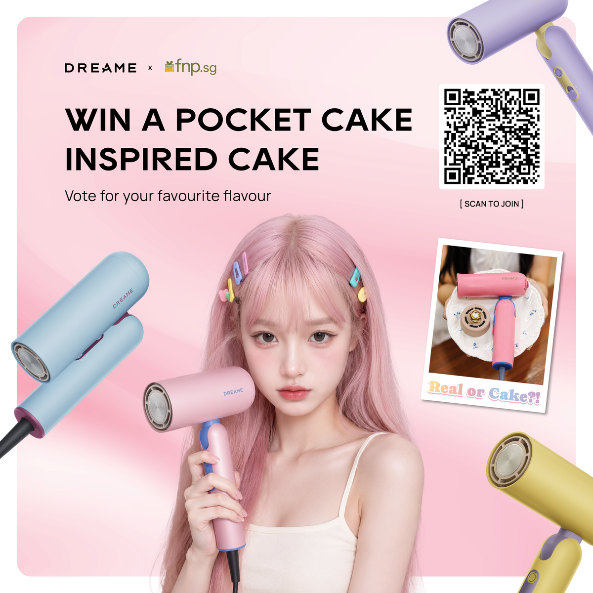Dreame Pocket Cake Hair Dryer High-Speed Hair Dryer