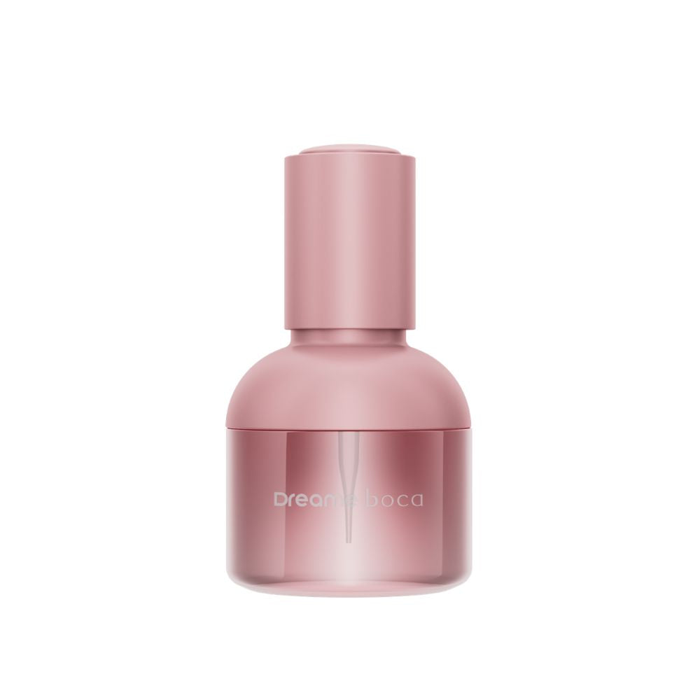Dreame Boca silk nourishing hair oil bottle, pink with flip-top cap