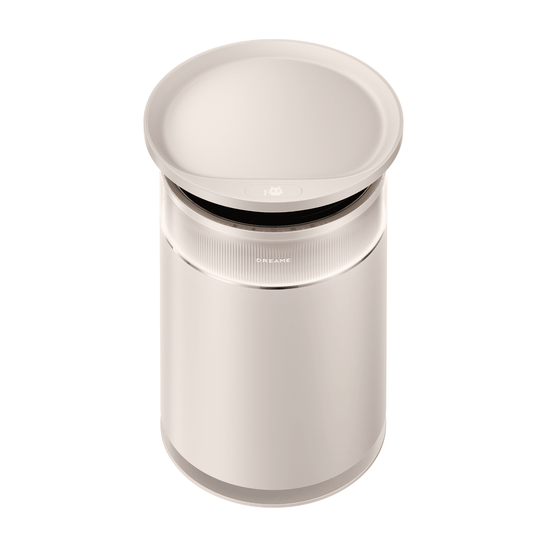 Dreame FP10 pet air purifier, white top with open lid and control panel
