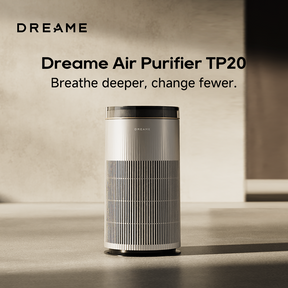 Dreame Air Purifier TP20 tower air purifier with white body and black top panel.
