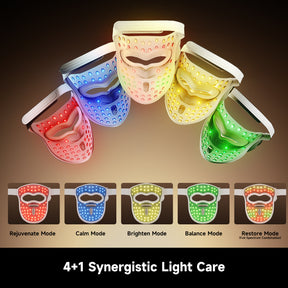 Dreame 4-in-1 LED light care face mask with glowing light panels