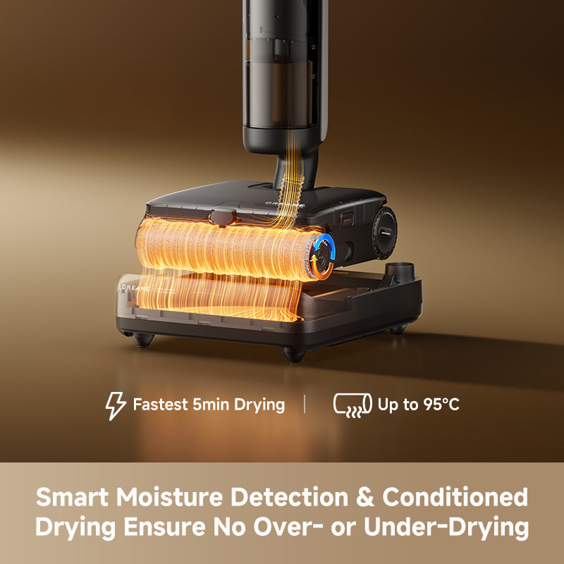 Steam Wet & Dry cordless vacuum Station mit beheizten Trocknungsrollen und Aufsatz