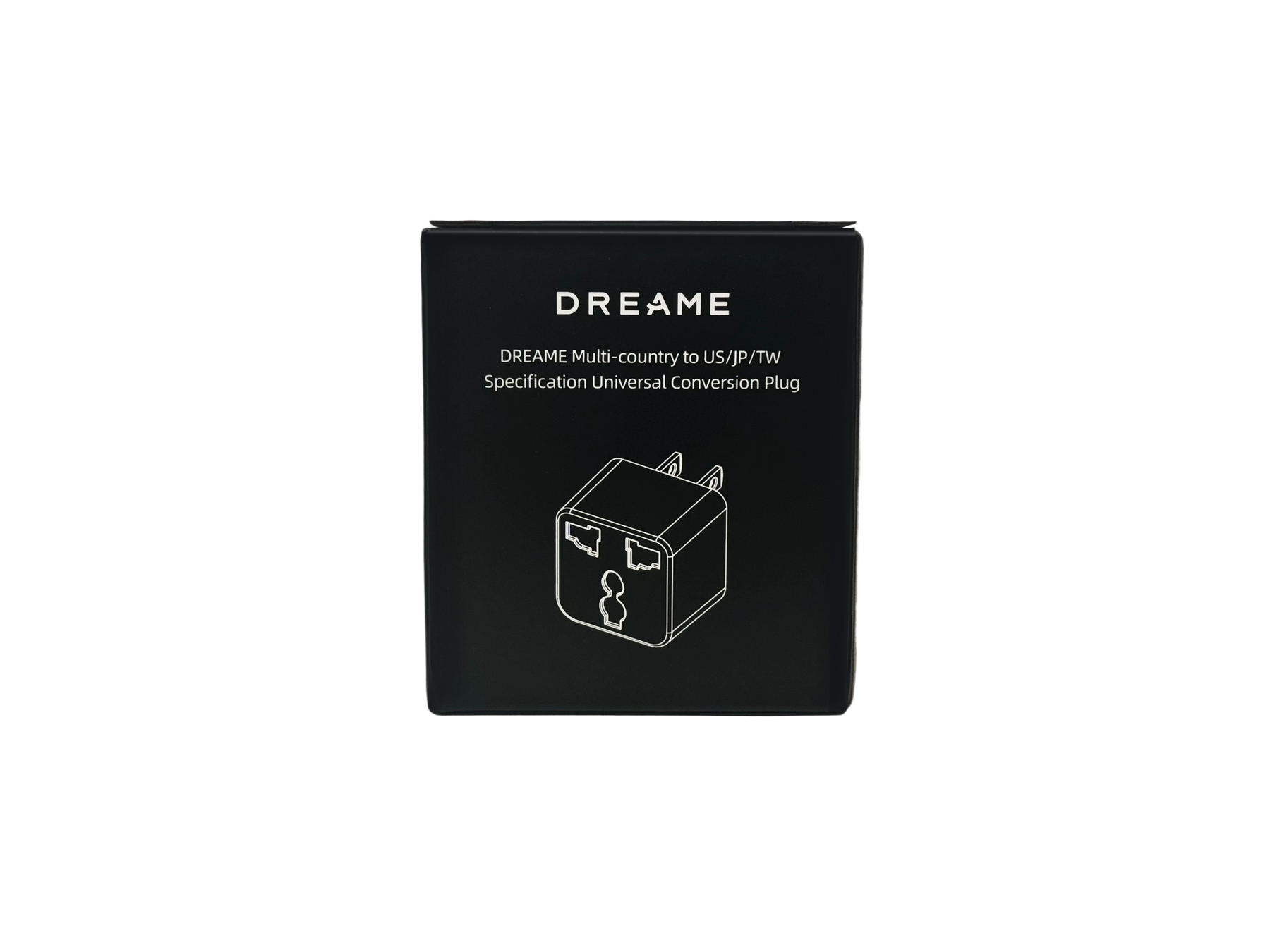 Dreame universal travel adapter plug box with multi-country conversion diagram