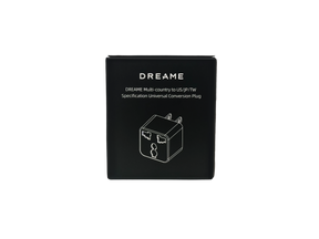Dreame universal travel adapter plug box with multi-country conversion diagram