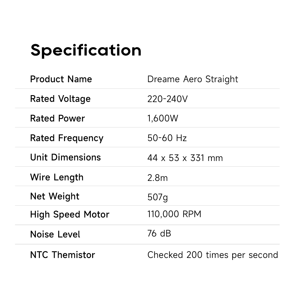 Dreame Aero Straight Hair Dryer