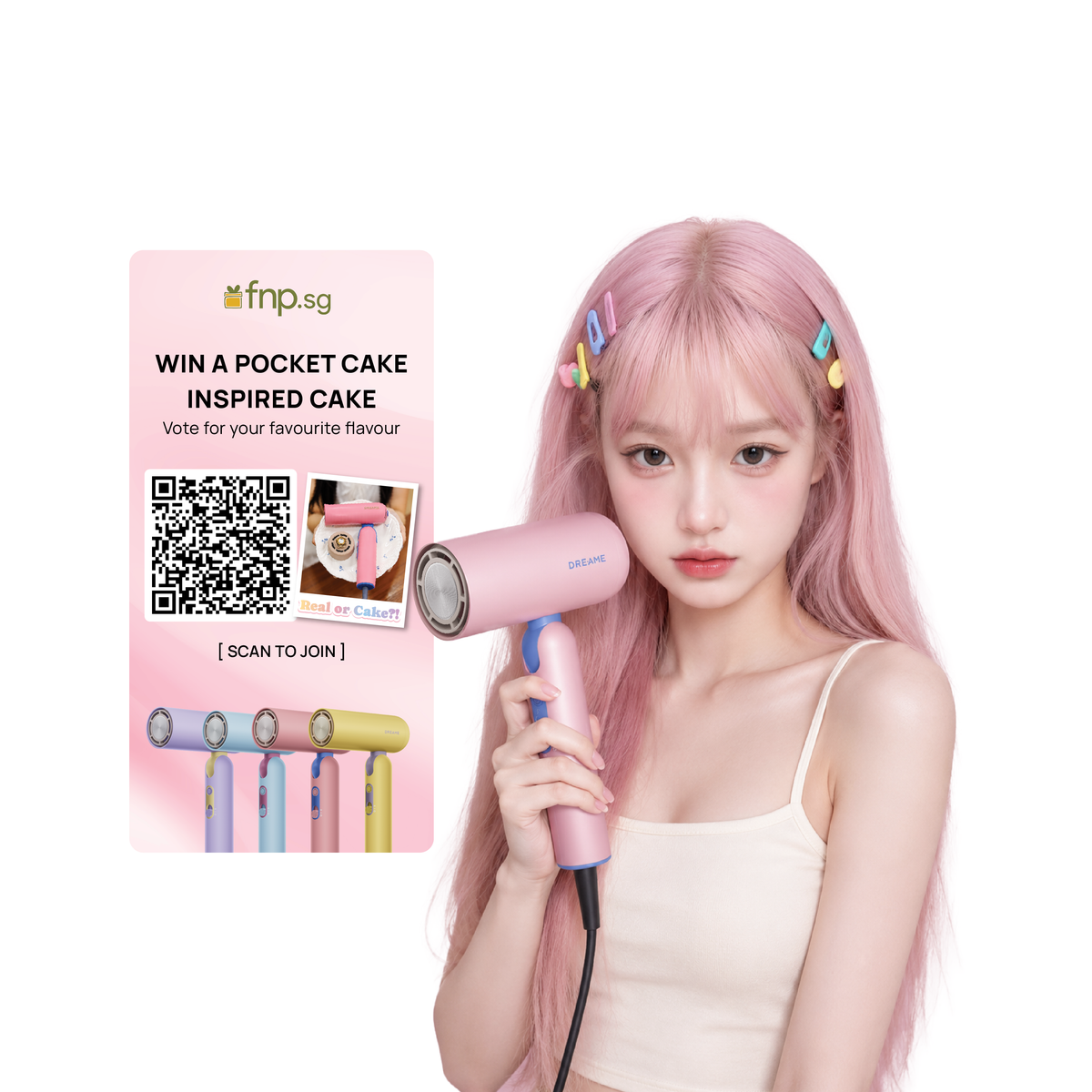 Dreame Pocket Cake Hair Dryer High-Speed Hair Dryer