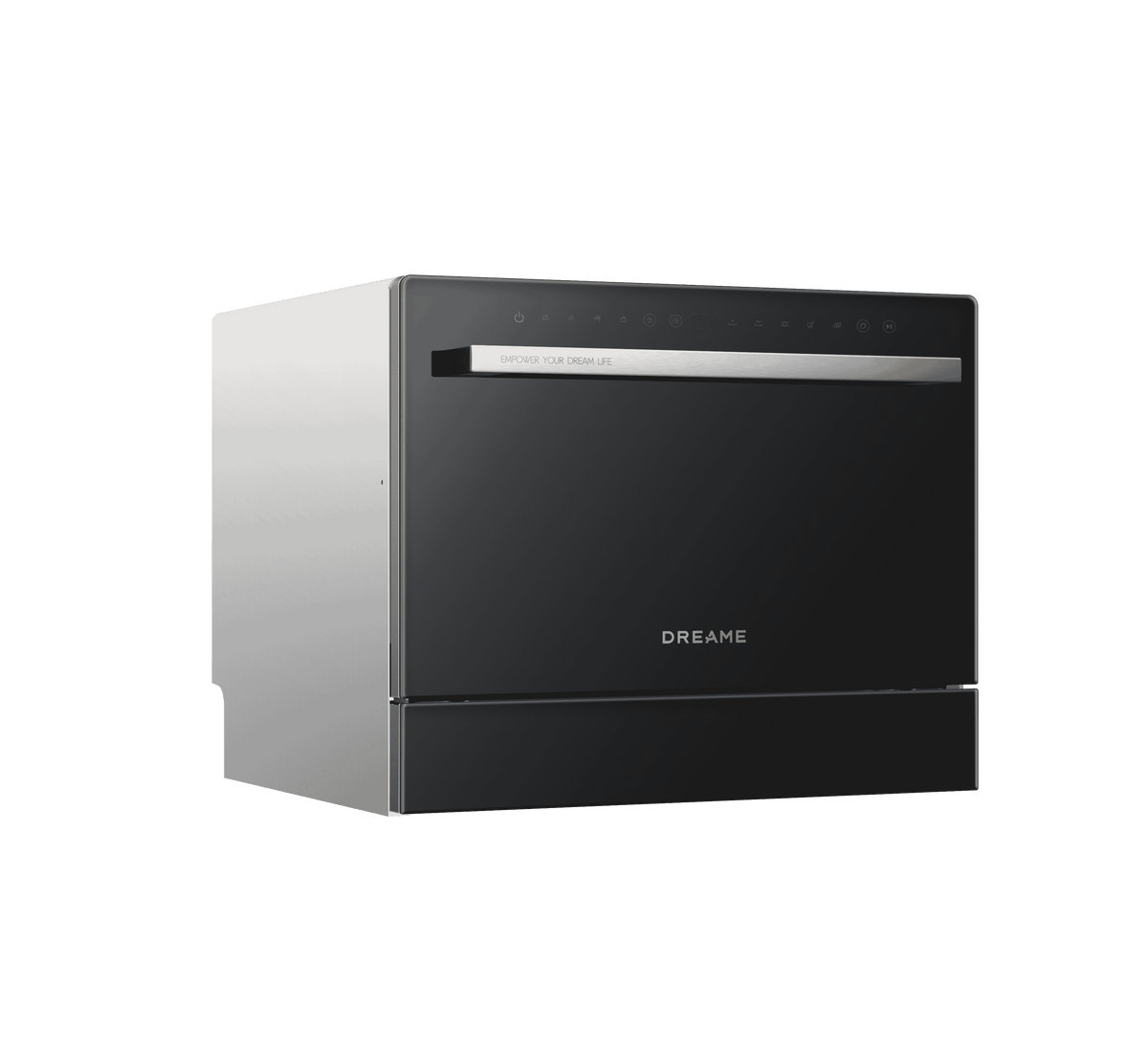 Dreame Z2000 smart dishwasher, front-loading black door and control panel