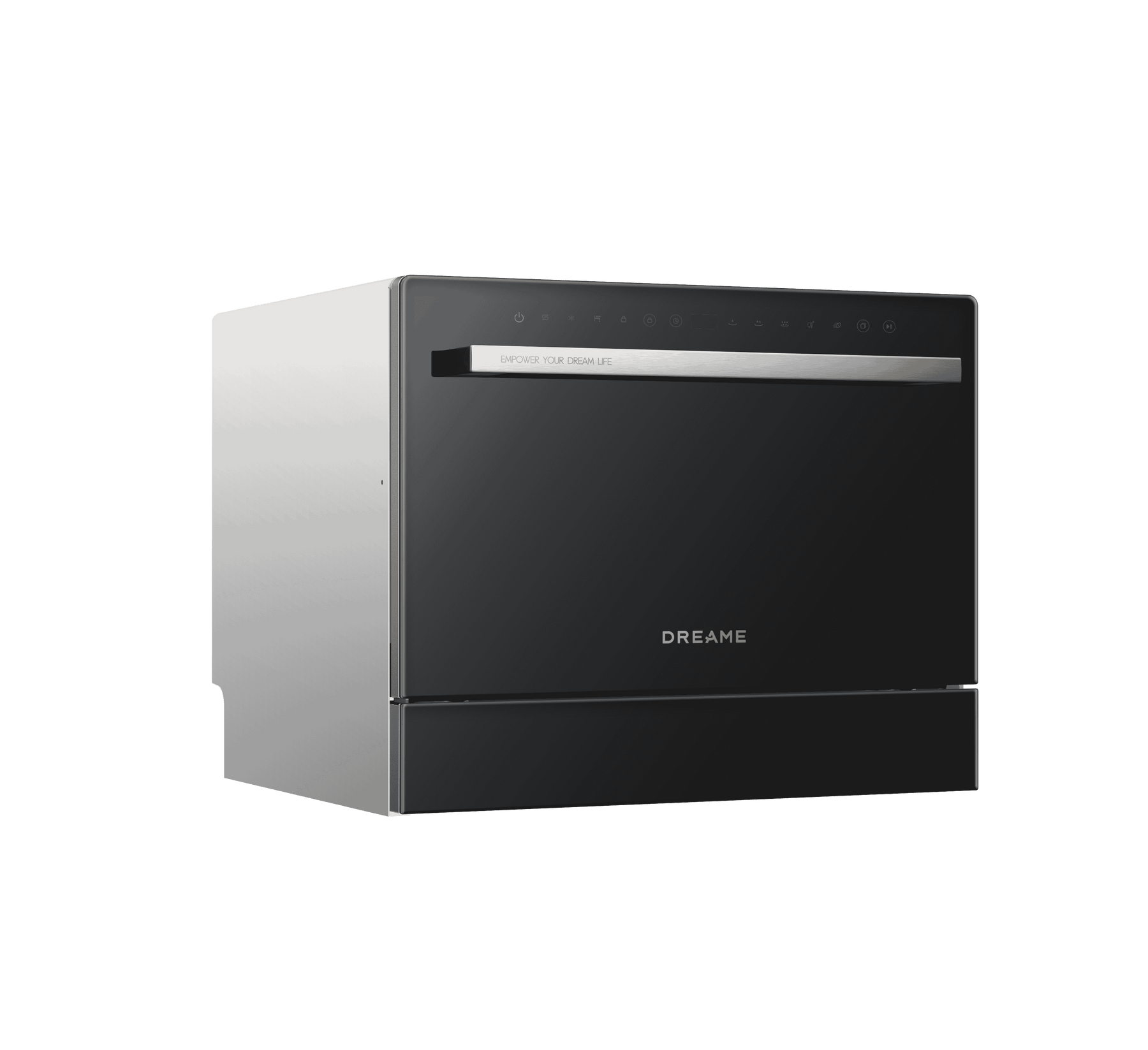 Dreame Z2000 smart dishwasher, front-loading black door and control panel