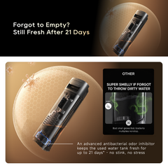 Cordless vacuum cleaner dustbin and filter cartridge module with vented design