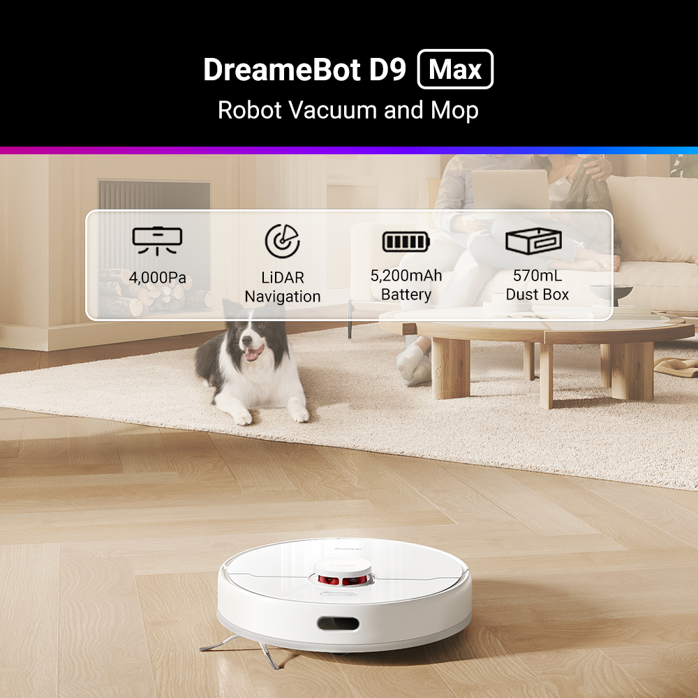 Dreame D9 Max Vacuum Robot Cleaner Sweeper Bagless New Boxed