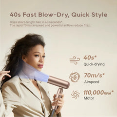 Pocket hairdryer with 40s fast blow-dry and quick styling