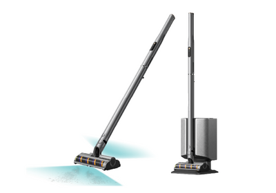 Cordless stick vacuum with auto-empty Air Station base and roller brush head