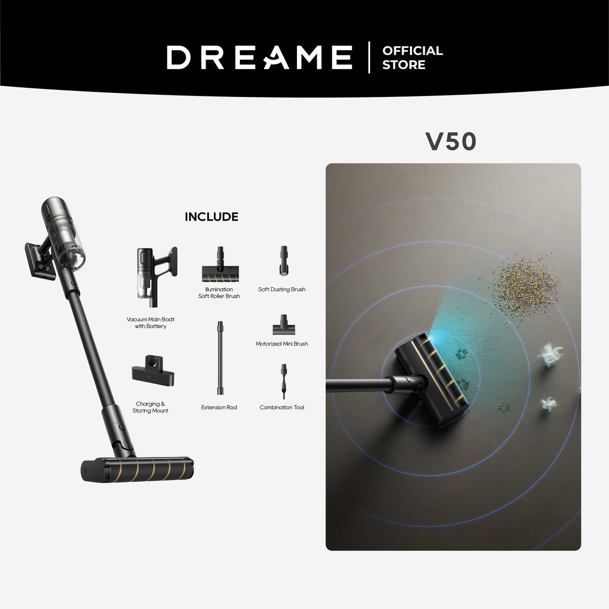 Dreame V50 Wet & Dry Dual Cleaning Cordless Vacuum