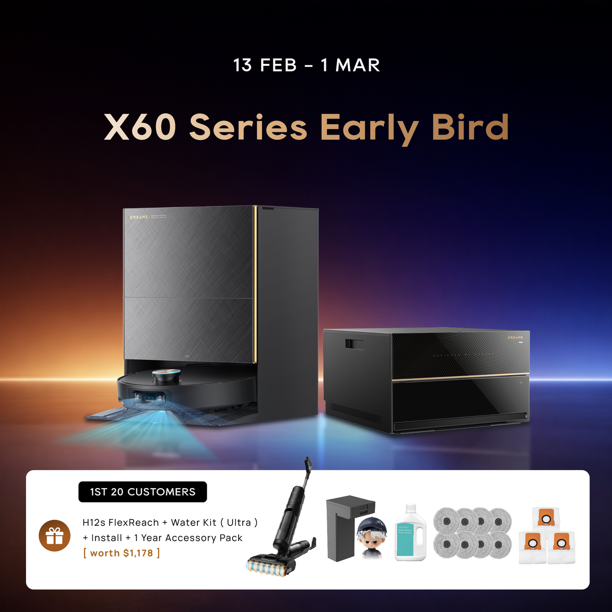 [Pre-Order] Dreame X60 Ultra / Master Robot Vacuum